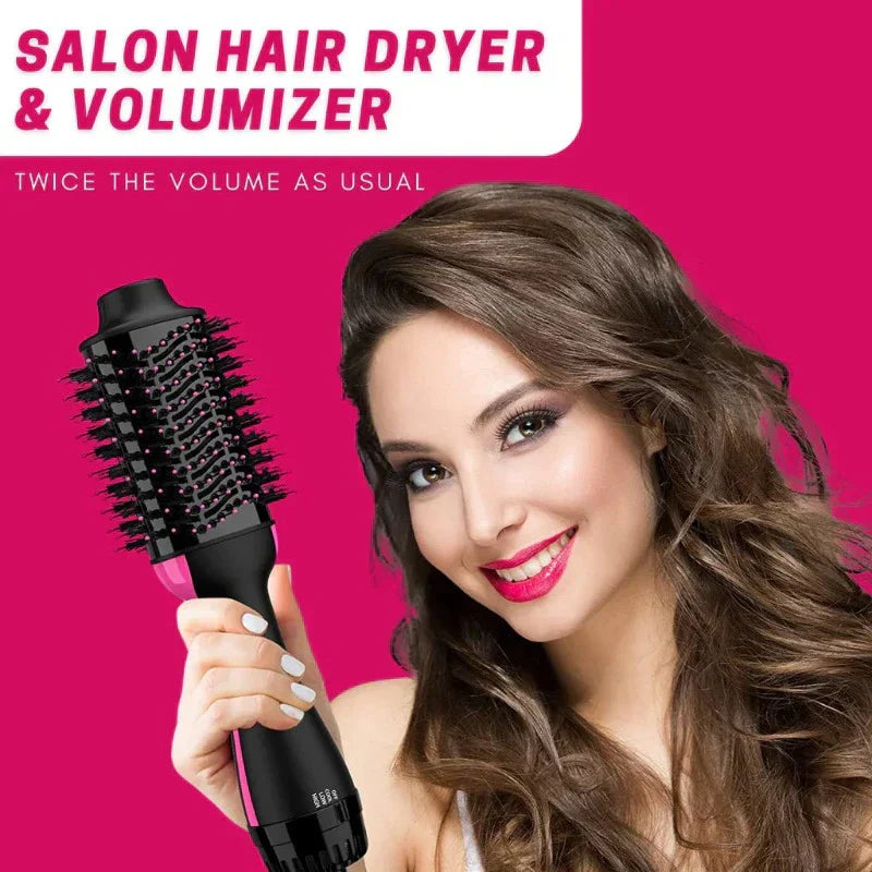 One Step Hot Air Brush – 3 in 1 Hair Dryer, Volumizer & Styler for Smooth Blowouts [Imported]