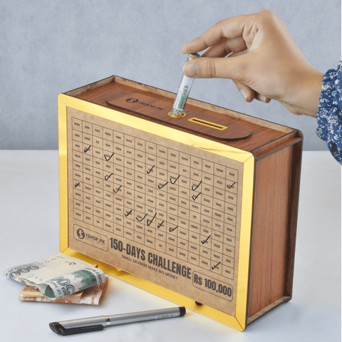 All in 1 – Umrah Saving Box - Reusable Wooden Money Saving Box (Openable)